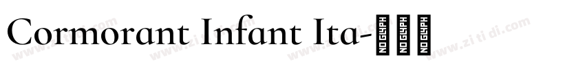Cormorant Infant Ita字体转换